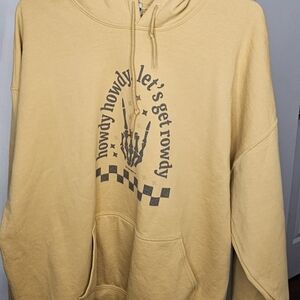 Gildan Mustard Graphic Hoodie